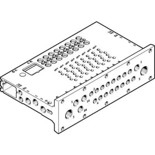 Festo VABM Pneumatic Manifold Fitting G 1/4 G 1/8 - VABM-L1-14HWS2-G14-8-GR product image