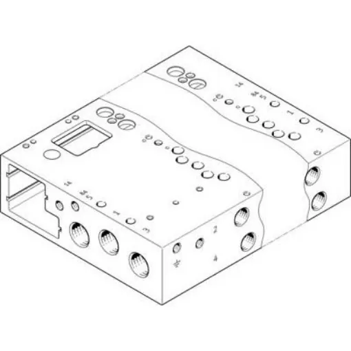 Festo VABM Pneumatic Manifold Fitting G 1/4 G 1/8 - VABM-L1-14W-G14-24-M-GR product image
