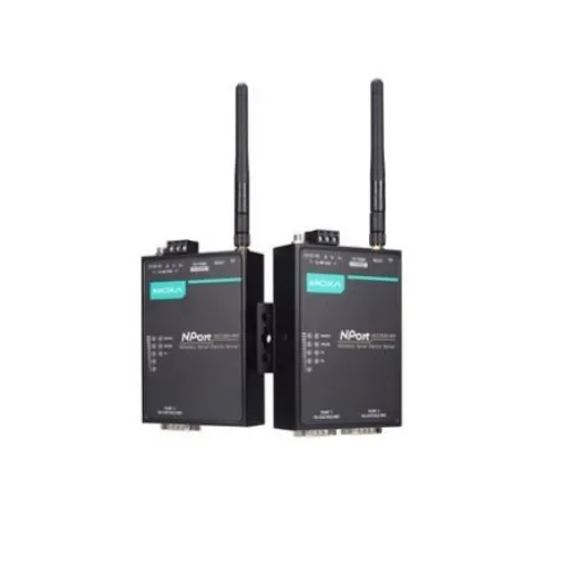 MOXA Device server, 1 Ethernet Port, 2 Serial Port, RS232, RS422, RS485 Interface, 921.6kbps Baud Rate - NPORT W2250A-W4-T-EU product image