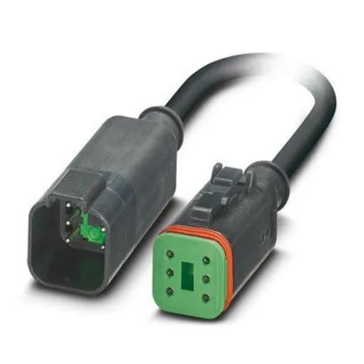 Phoenix Contact Straight Male 6 way Deutsch to Straight Female 6 way Deutsch Actuator/Sensor Cable, 300mm - 1415035 product image