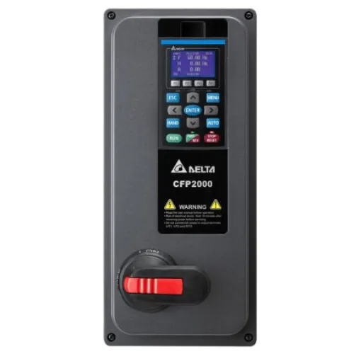 Delta Electronics Inverter Drive, 4 kW, 3 Phase, 400 V ac, 10.5 A, CFP2000 Series - VFD040FP4EA-52S product image
