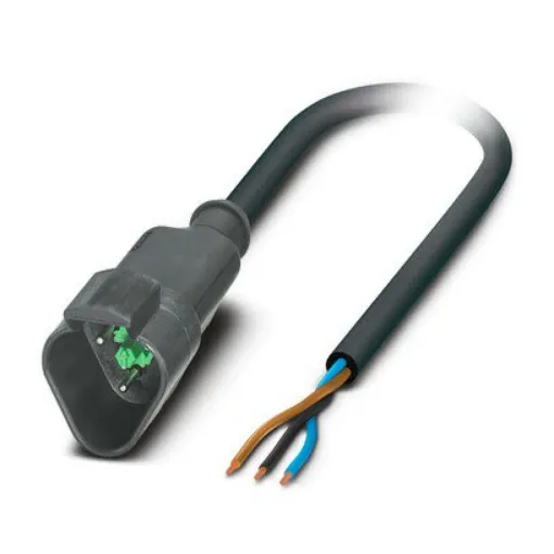 Phoenix Contact Straight Male 3 way Pluggable Connector to Straight 3 way Free Ends Sensor Actuator Cable, 3m - 1415000 product image