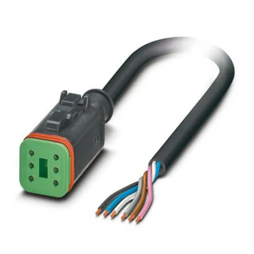 Phoenix Contact Straight Free Ends to Straight Female 6 way Deutsch Sensor Actuator Cable, 1.5m - 1415026 product image