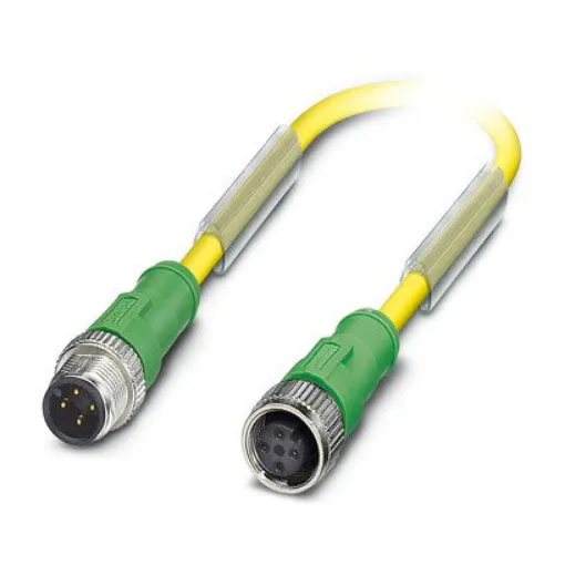 Phoenix Contact Straight Male 4 way M12 to Straight Female 4 way M12 Sensor Actuator Cable, 3m - 1696044 product image