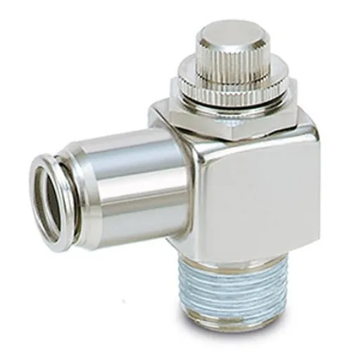 SMC ASG Series Elbow Fitting, R 1/8 to Push In 8 mm, Threaded-to-Tube Connection Style - ASG320F-01-08S product image