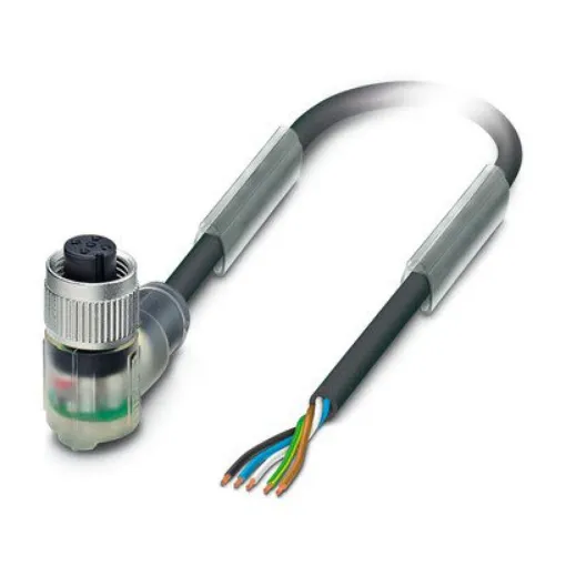 Phoenix Contact Straight 5 way Free Ends to Right Angle Female 5 way M12 Actuator/Sensor Cable, 10m - 1415694 product image