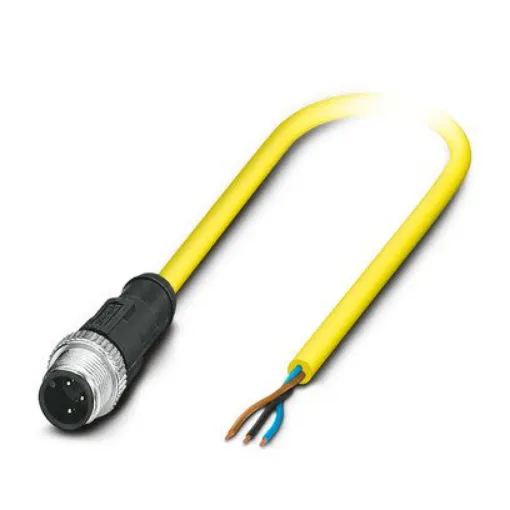 Phoenix Contact Straight Male 3 way M12 to Straight 3 way Free Ends Sensor Actuator Cable, 5m - 1424915 product image