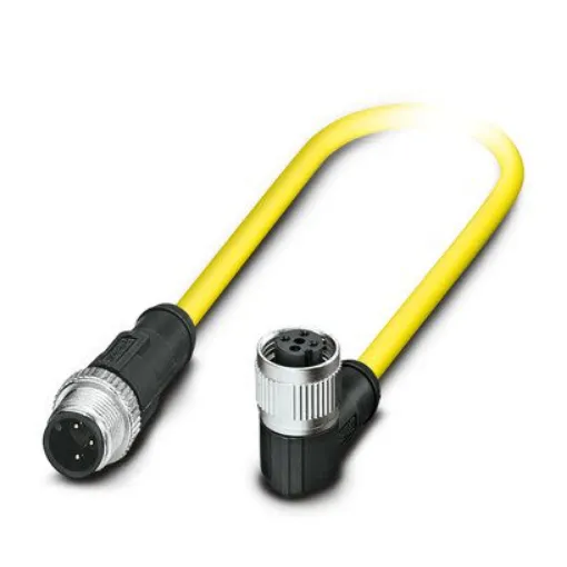 Phoenix Contact Straight Male 3 way M12 to Right Angle Female 3 way M12 Sensor Actuator Cable, 3m - 1424968 product image