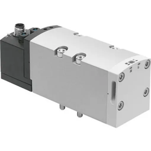 Festo 2X3/2-Way, Monostable, Open Pneumatic Solenoid Valve - Electrical G 3/8 VSVA Series 24V dc, 566991 - VSVA-B-T32U-AD-D2-1R5L product image