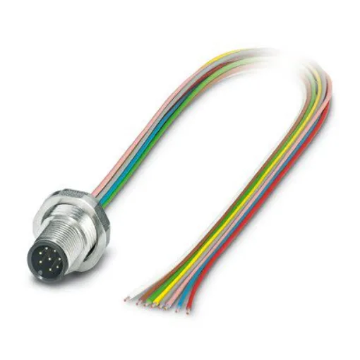 Phoenix Contact, 15546 IP65, IP67, IP69K Metal Rear Mount 8 Position Power Connector Plug, Rated At 2A, 30 V - 1554694 product image