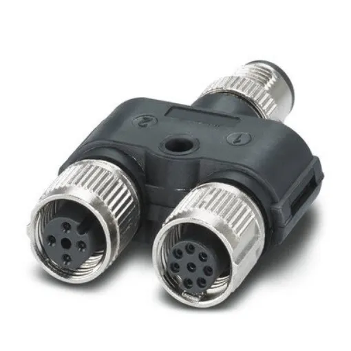 Phoenix Contact Y-Shaped 8 Pole M12 Plug to 8 Pole M12 Socket Adapter - 1054341 product image
