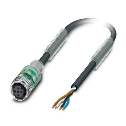 Phoenix Contact Straight 4 way Free Ends to Straight 4 way M12 Sensor Actuator Cable, 10m - 1415605 product image
