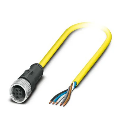Phoenix Contact Straight 5 way Free Ends to Straight Female 5 way M12 Actuator/Sensor Cable, 5m - 1424888 product image