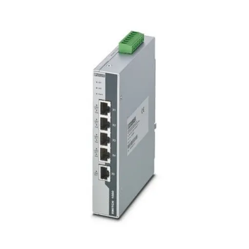 Phoenix Contact FL SWITCH, Unmanaged 5 Port Industrial Ethernet Switch With PoE - 1026937 product image