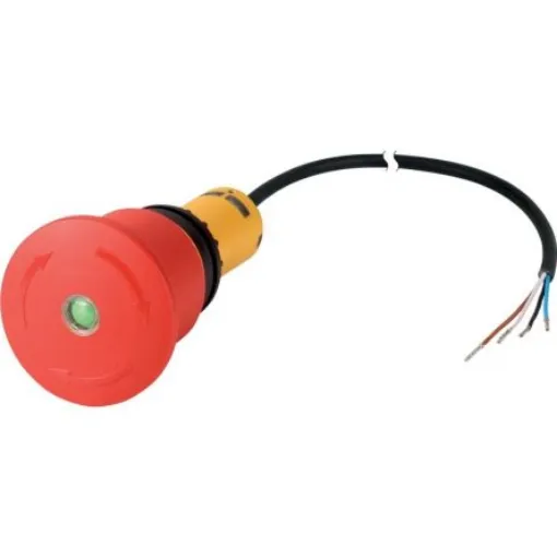 Eaton 185163 Series Turn to Release Emergency Stop Push Button, 45mm Cutout, 2NC, IP65, IP66, IP67, IP69K - 185163 C22-PVT45P-MPI-K02-P65 product image