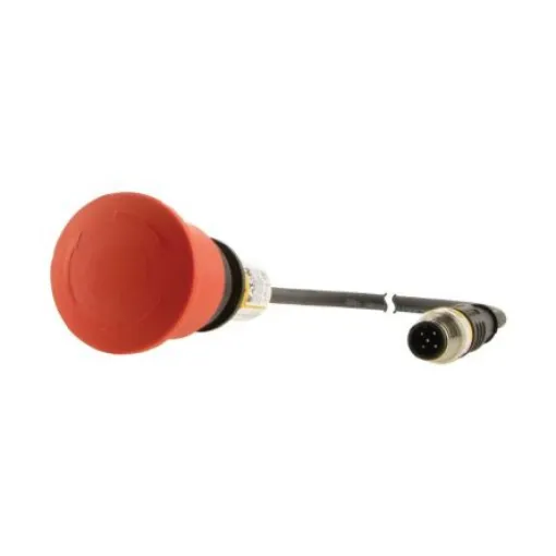 Eaton 185183 Series Turn to Release Emergency Stop Push Button, 45mm Cutout, 2NC, IP65, IP66, IP67, IP69K - 185183 C22-PVT45P-K02-P10 product image