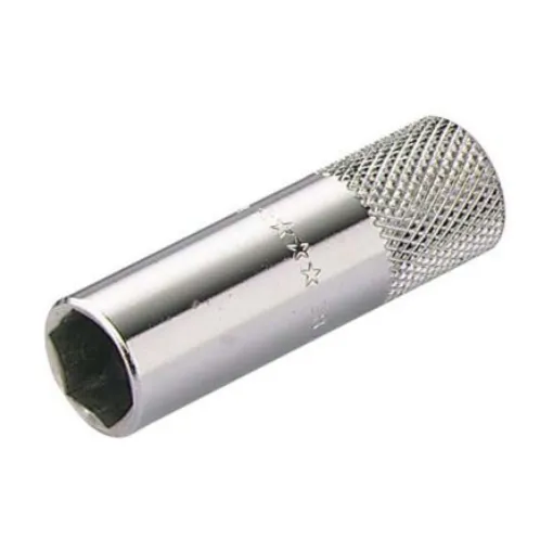 SAM 3/8 in Drive 21mm Spark Plug Socket, 6 point, 26mm, 90 mm Overall Length - BD-21-JC product image