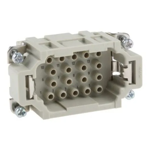 HARTING Heavy Duty Power Connector Insert, 16A, Male, Han EE Series, 18 Contacts - 09320183001 product image