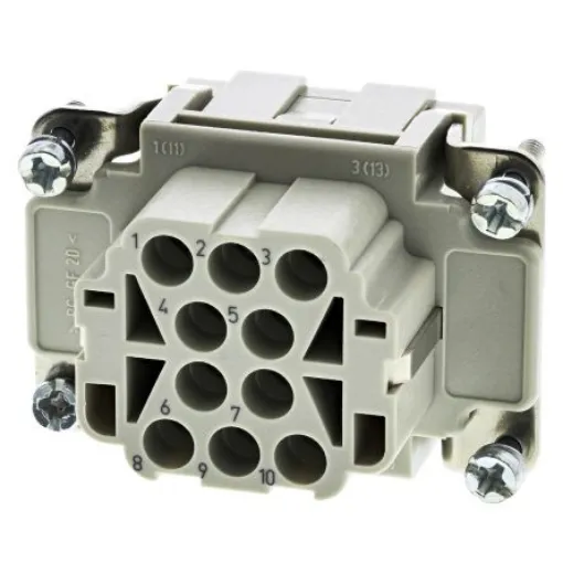 HARTING Heavy Duty Power Connector Insert, 16A, Female, Han EE Series, 10 Contacts - 09320103101 product image