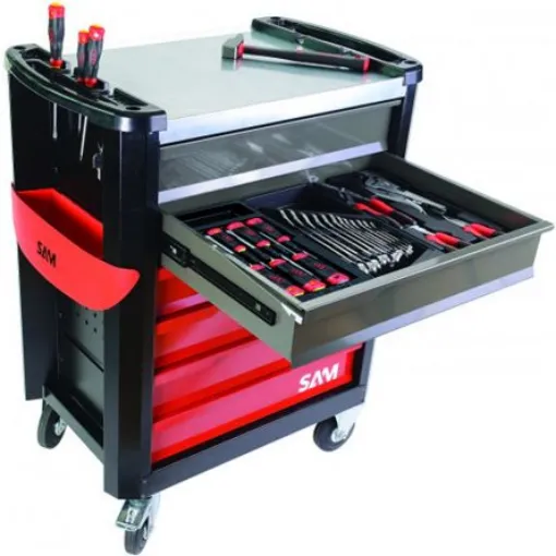 SAM 6 Drawer Foam Wheeled Tool Trolley - CPP-149MS product image