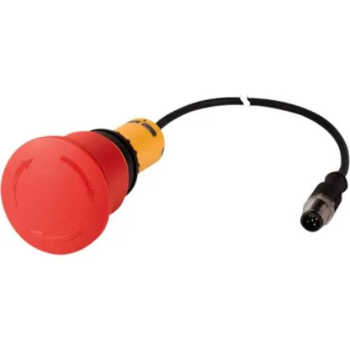 Eaton RMQ Compact Series Turn Release Emergency Stop Push Button, Panel Mount, 22mm Cutout, 2NC, IP65, IP66, IP67, IP69K - C22-PVT45P-K02-P10 product image