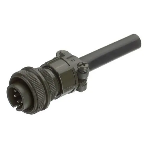 Fujikura 4 Way Cable Mount MIL Spec Circular Connector Plug, Pin Contacts,Shell Size 14mm, MIL-DTL-5015 - DMS 3106A14S-2P + DMS 3057-6AK product image