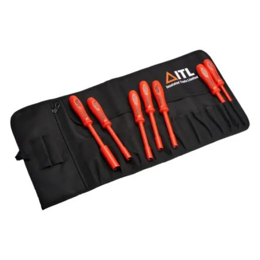 ITL Insulated Tools Ltd Hexagon Nut Driver Set, VDE/1000V, 340 mm Overall - 2295 product image