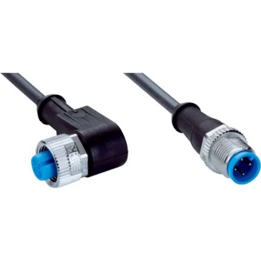 SICK Right Angle Female 4 way M12 to Straight Male 4 way M12 Connector & Cable, 10m - YG2A14-100UB3M2A14 product image