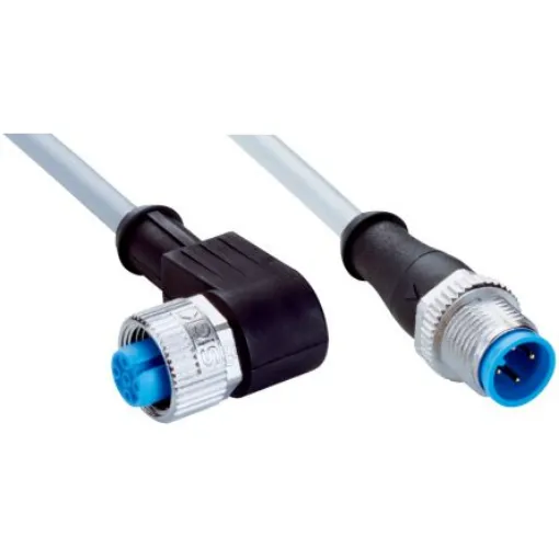 SICK Right Angle Female 4 way M12 to Straight Male 4 way M12 Connector & Cable, 600mm - YG2A24-C60VB4M2A24 product image
