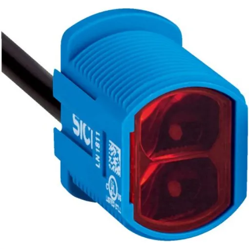 SICK Retroreflective Photoelectric Sensor, Cylindrical Sensor, 7.8 m Detection Range - ZLD18-9AB1G2 product image