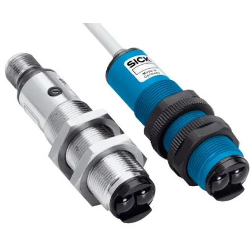SICK Retroreflective Photoelectric Sensor, Cylindrical Sensor, 3 m Detection Range - VL18-3P3740 product image