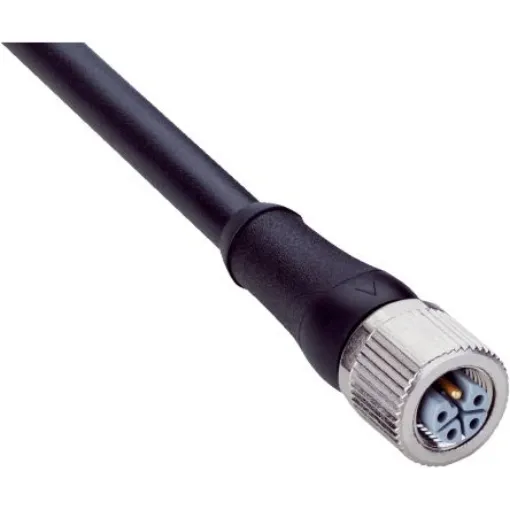 SICK Right Angle Female 5 way M12 to Straight Unterminated Connector & Cable, 5m - YF2L15-050UH1XLEAX product image