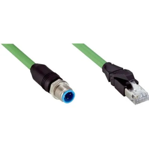 SICK Right Angle Male 4 way M12 to Male 4 way RJ45 Connector & Cable, 5m - YM2D24-050PN1MRJA4 product image