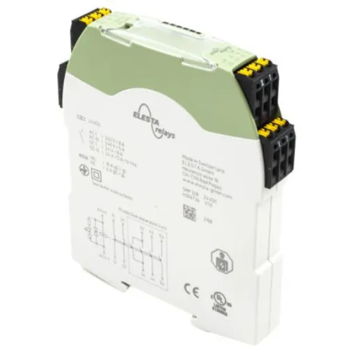 Elesta DIN Rail Force Guided Relay, 12V dc Coil Voltage, 6 Pole, 3NO/2NC - SMF329-12VDC (H306735) product image