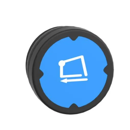 Schneider Electric Harmony XB4 Series Blue Spring Return Push Button Head, 22.5mm Cutout, IP66, IP69, IP69K - ZB4BC68006RA product image
