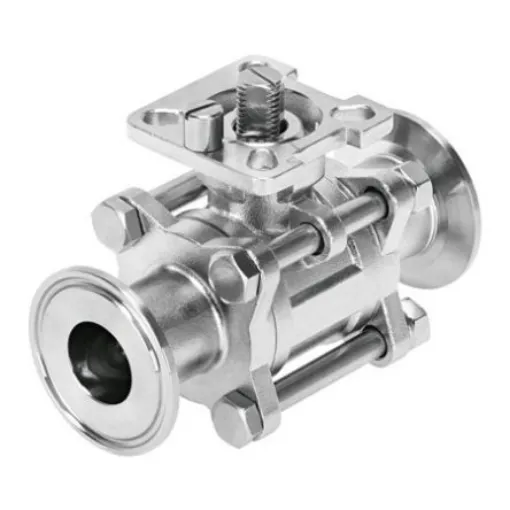 Festo Stainless Steel 2 Way, Ball Valve, 16bar Operating Pressure - VZBD-1/2-S5-16-T-2-F0304-V14V14 product image