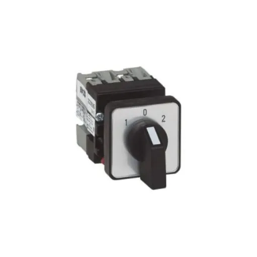 BACO, 2P 3 Position 45° On-Off Cam Switch, 230/24V ac/dc, 10A, Knob Actuator - 223506 product image