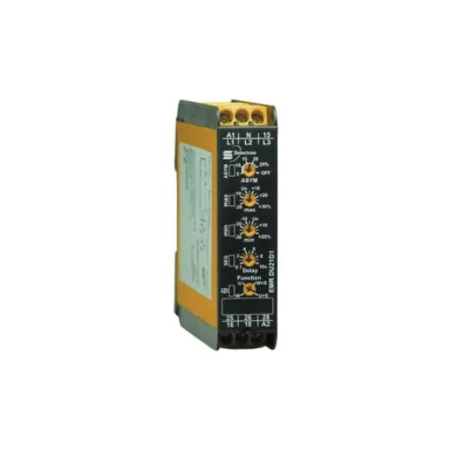 Selectron Monitoring Relay, Three Phase, DPDT, 66 - 400V ac, DIN Rail - EMR DU21D1 product image