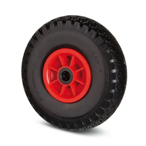 Tente Black, Red Polypropylene Roller Bearing, Wheel Centre Made of Polypropylene Trolley Wheel, 75kg - PNR 389/85-D20 LM74 ROUGE product image