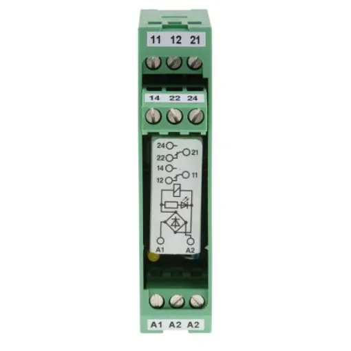 Phoenix Contact EMG REL Series Interface Relay, DIN Rail Mount, 24V dc Coil, DPDT, 2-Pole - 2940391 product image