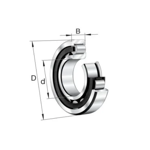 FAG NJ2212-E-XL-TVP2 60mm I.D Cylindrical Cylindrical Roller Bearing, 110mm O.D product image