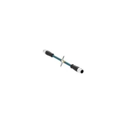 MolexBrad Micro-Change, 15m Cat5e, Green M12 to Male M12 Male, Shielded Shielded, Terminated PVC Sheath - 1201088429 product image