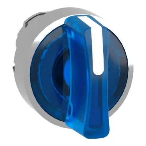 Schneider Electric Harmony XB4 Series 3 Position Selector Switch Head, 22mm Cutout, Blue Handle - ZB4BK1363 product image
