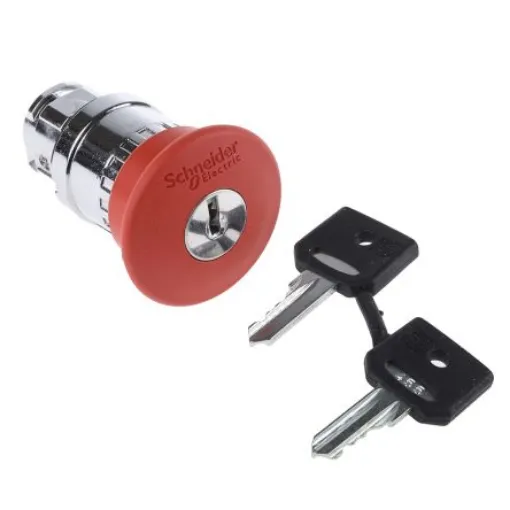 Schneider Electric Harmony XB4 Series, Key Release, Emergency Stop Push Button Head - ZB4BS944 product image