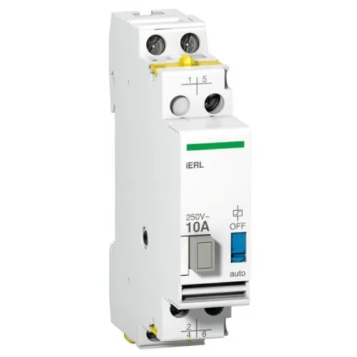 Schneider Electric A9E Series Electromechanical Interface Relay, DIN Rail Mount, 250V ac Coil, SPDT, SPST, 1-Pole, 10A - A9E15542 product image