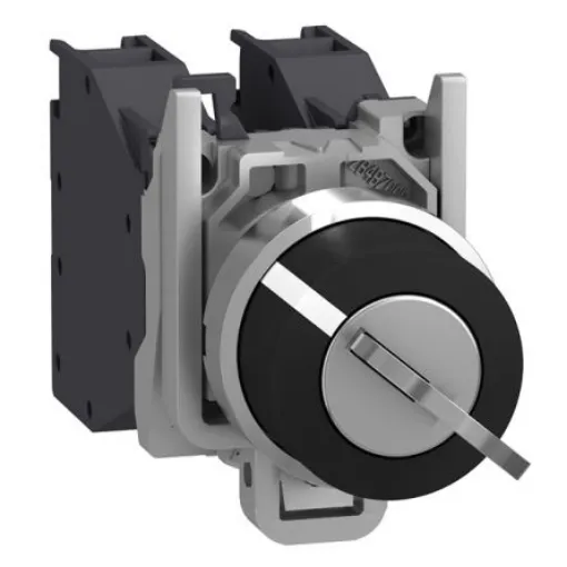 Schneider Electric Key Switch Selector Switch Complete - (SPST) 22mm Cutout Diameter 2 Positions - XB4BG21GEX product image