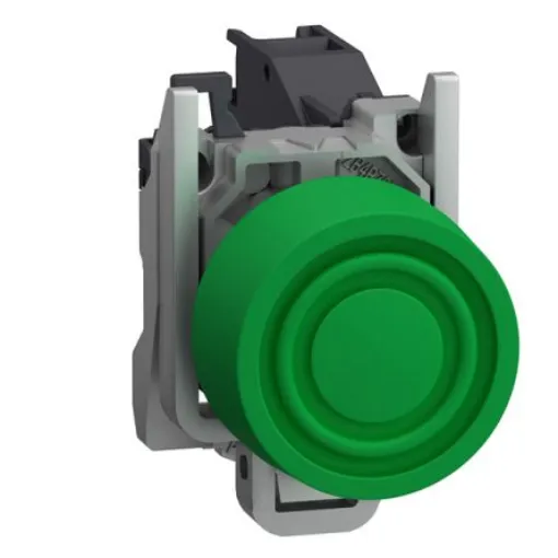 Schneider Electric XB4B Series Push Button Switch, Spring Return, Through Hole, 22mm Cutout, 1NO, 415V, IP66 - XB4BPS31GEX product image
