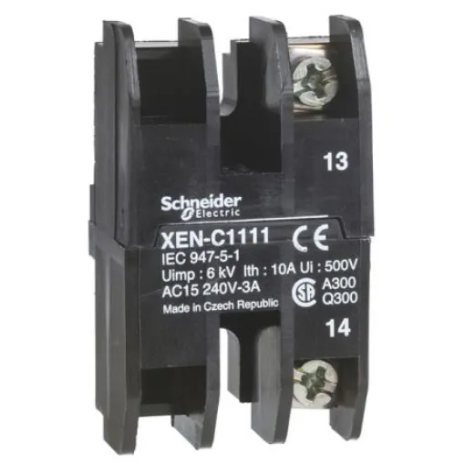 Schneider Electric XENC Series Contact Block for Use with For Control Station And Enclosures, SPST - XENC2121 product image