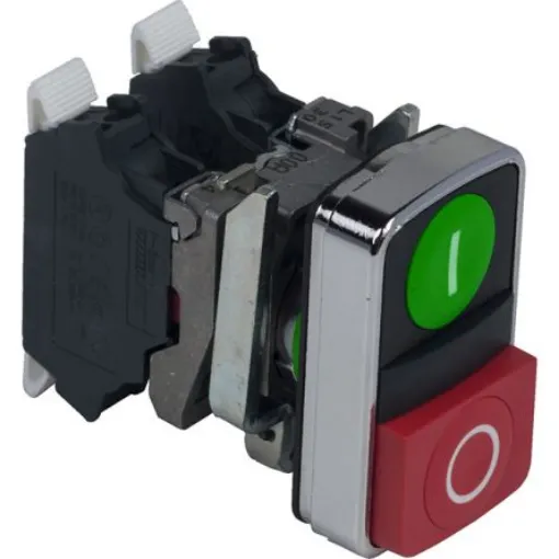Schneider Electric XB4B Series Green Spring Return Push Button Head, 22.5mm Cutout, IP66, IP67, IP69, IP69K - XB4BL734155 product image