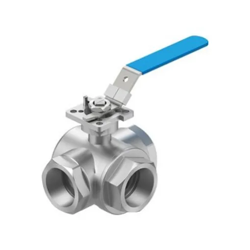 Festo Stainless Steel Ball Valve, Ball Valve, Threaded, NPT 2 NPTin, 38.1mm, 63bar Operating Pressure - VZBE-2-T-63-F-3T-F0507-M-V15V15 product image